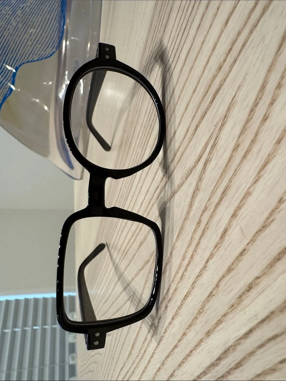 Black Retro Round-Square Reading Glasses - Home Office